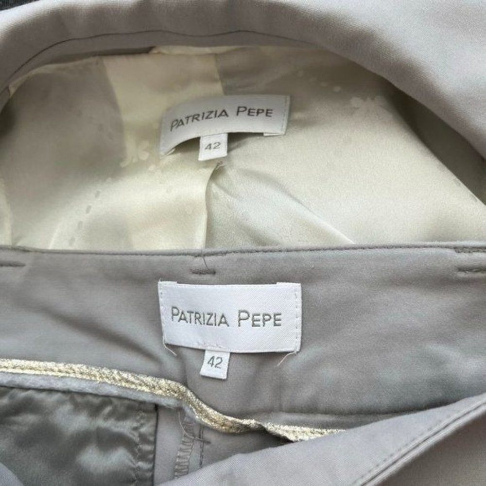 Patrizia Pepe 2 Button Blazer Slim Seamed Trouser Suit Set - Picture 8 of 10